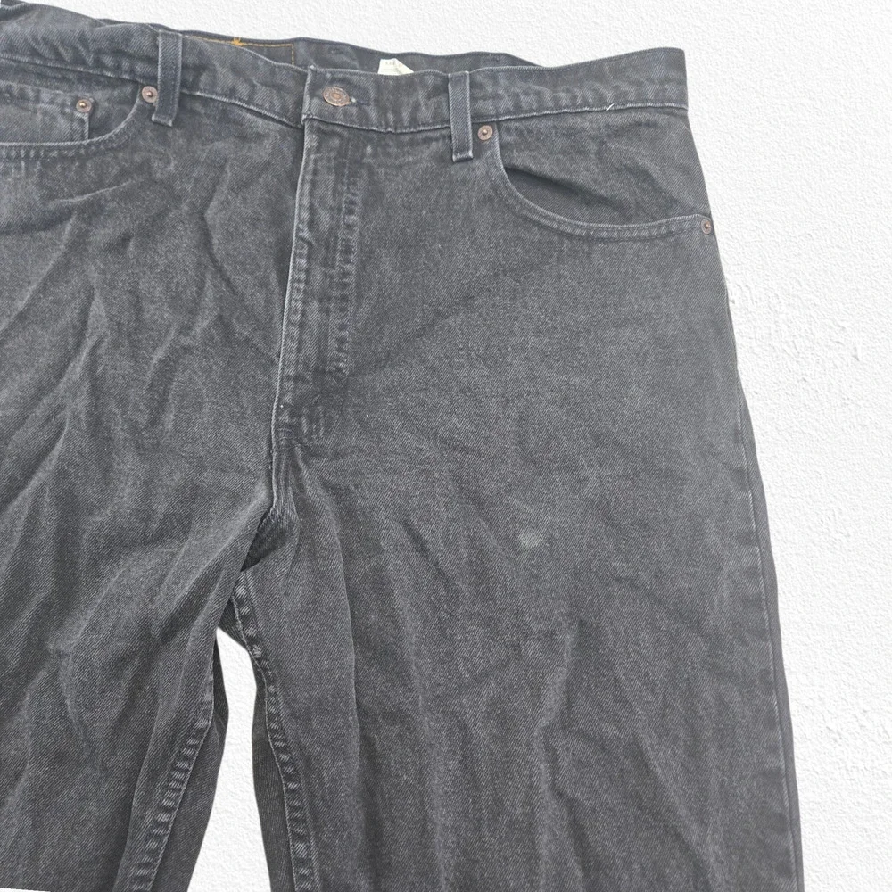 Vintage 90s Levi's 550 Black Relaxed Tapered Straight Jeans Size 36 Made in USA